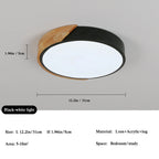 Plafonnier LED Rond Bois 24W 6500K — Blanc Froid Salle de Bain & Salon