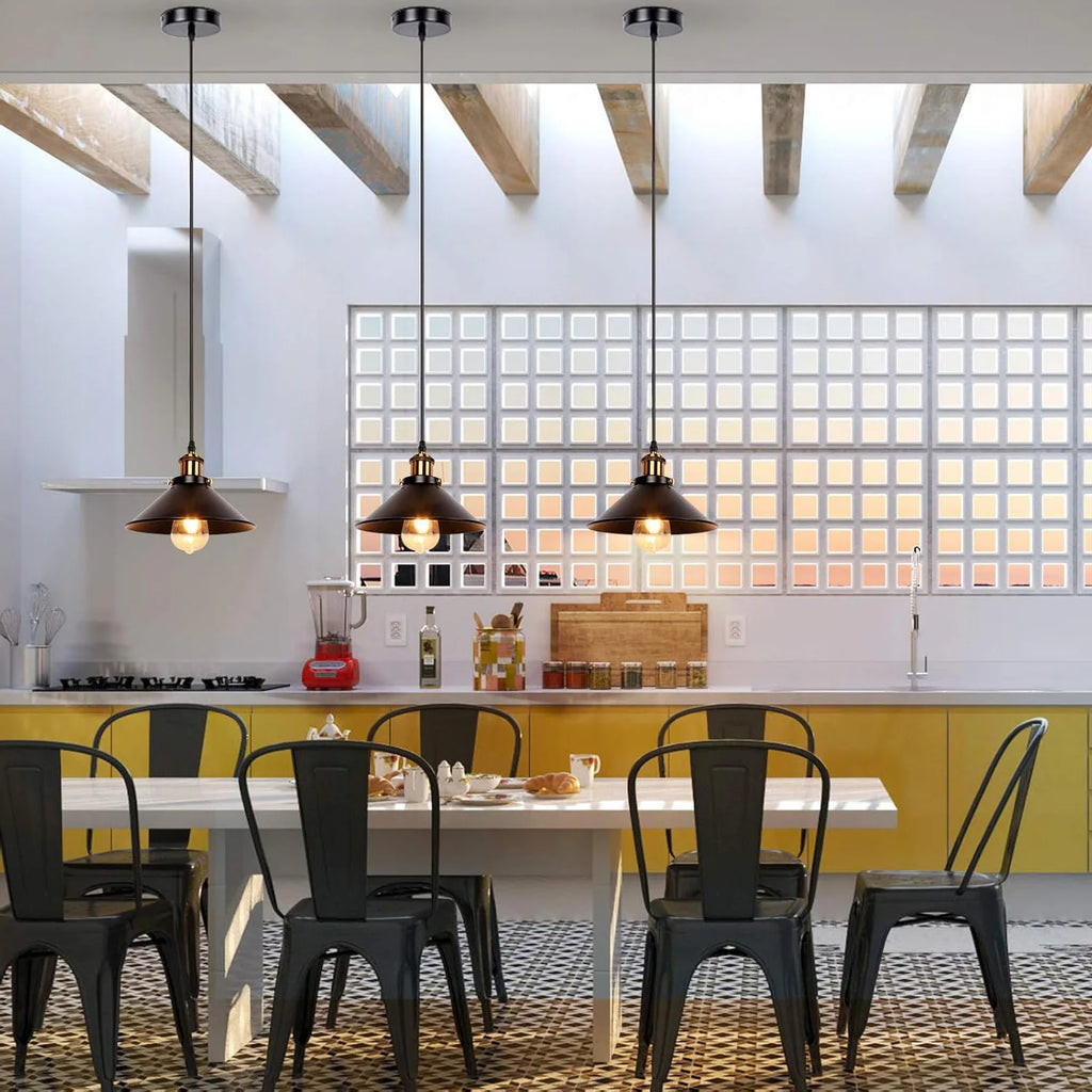 Vintage Industrielle Hängelampe Loft — Schwarzer Regenschirm Lampenschirm Küche & Bar