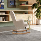 Rocking Chair Teddy Fleece Carreaux — Fauteuil à Bascule Cocooning Balcon & Salon