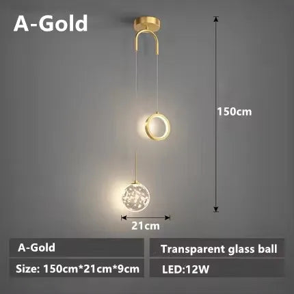Suspension LED Simplicité Moderne — Chambre & Salle à Manger