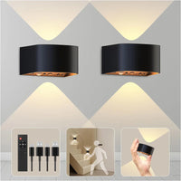 Applique Murale LED Sans Fil Capteur Mouvement — 3 Couleurs 4000mAh (Lot de 2)