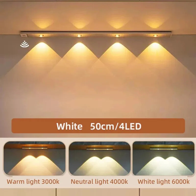 Veilleuse LED Ultra-Mince Détecteur de Mouvement — Rechargeable 3 Couleurs