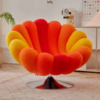 Fauteuil Pétale Pivotant Velours Luxe — Fauteuil Design Salon, Chambre & Hôtel