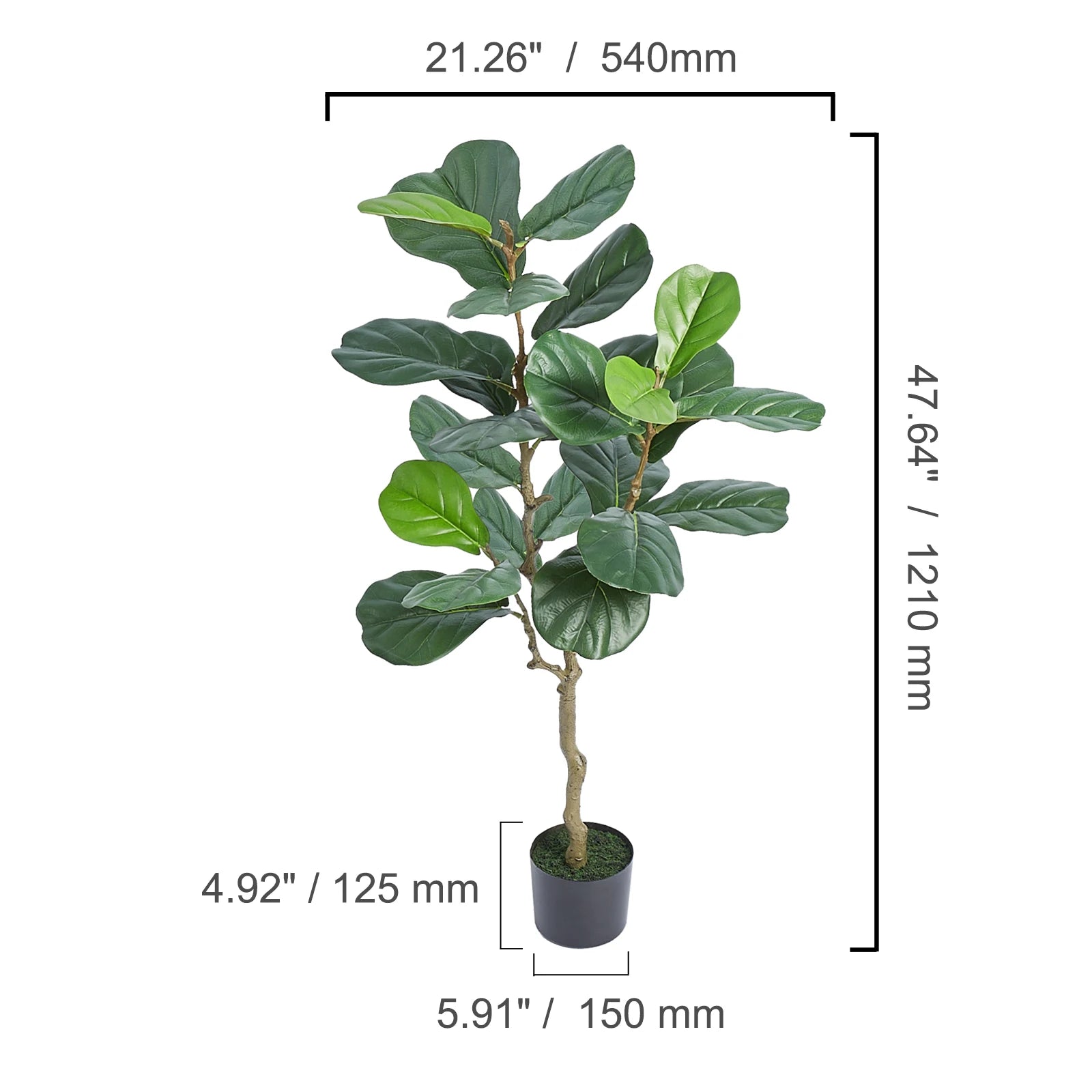 Olivier Artificiel 120-180cm — Plante Artificielle Réaliste Anti-Chute