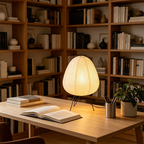 Lampe de Table Wabi-Sabi LED — Abat-jour Papier de Riz Style Japonais