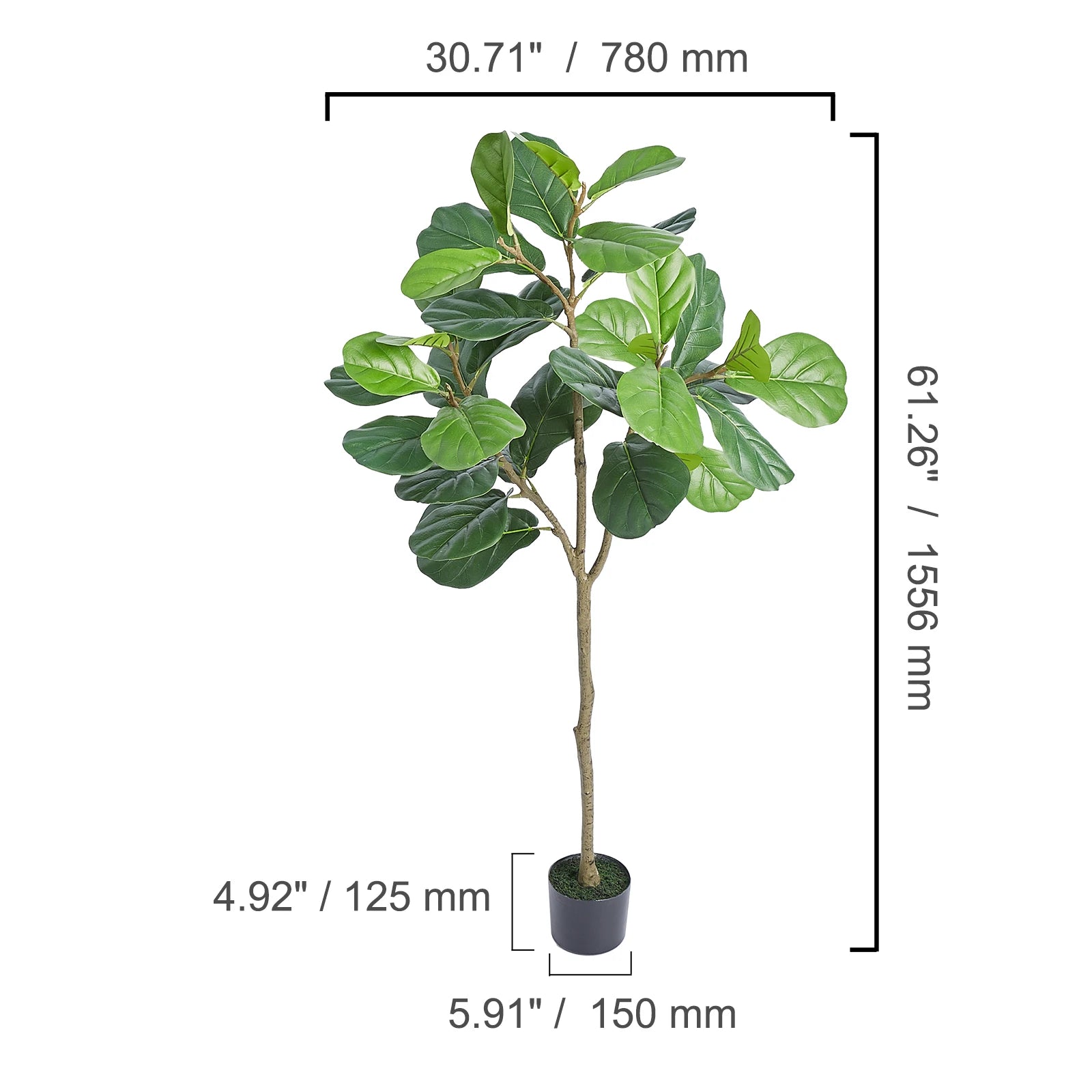 Olivier Artificiel 120-180cm — Plante Artificielle Réaliste Anti-Chute