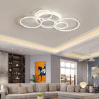 Plafonnier LED Anneau Acrylique Dimmable — Télécommande & Application Chambre Salon