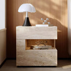 Table de Nuit Wabi Sabi Minimaliste — Rangement Caché Design Chambre