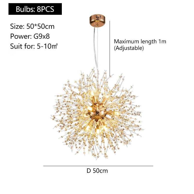 Lustre Plafonnier Dandelion Style Français Moderne — Chambre, Salon & Cuisine