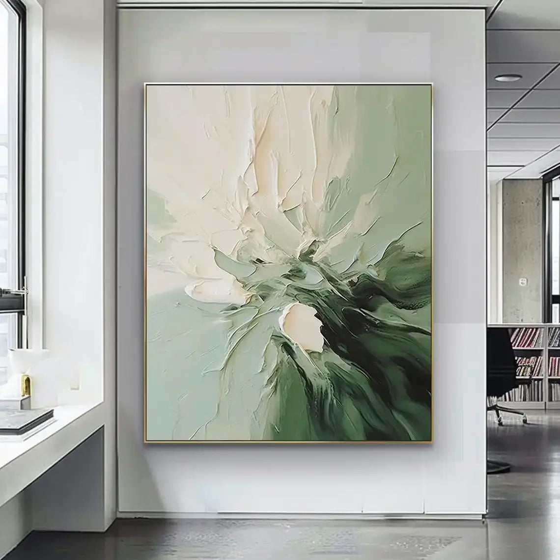 Tableau Abstrait Coloré Fait Main — Art Mural Original Salon