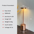 Lampe de Table LED Rechargeable Sans Fil — Style Rétro Métal