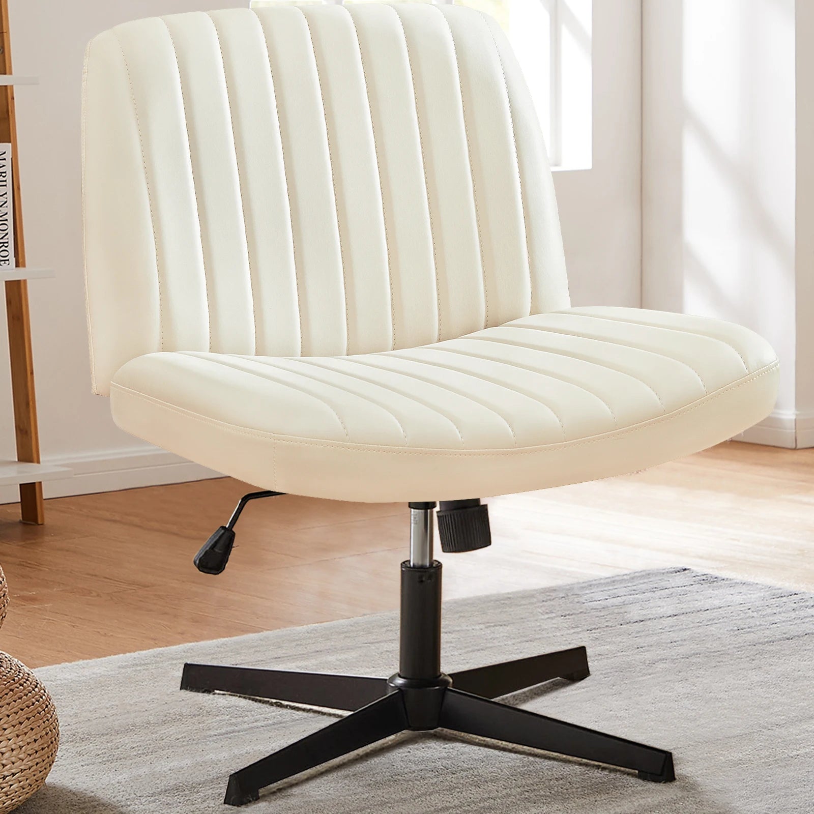 Chaise de Bureau Pivotante Tissu — Confort Gaming, Télétravail & Coiffeuse