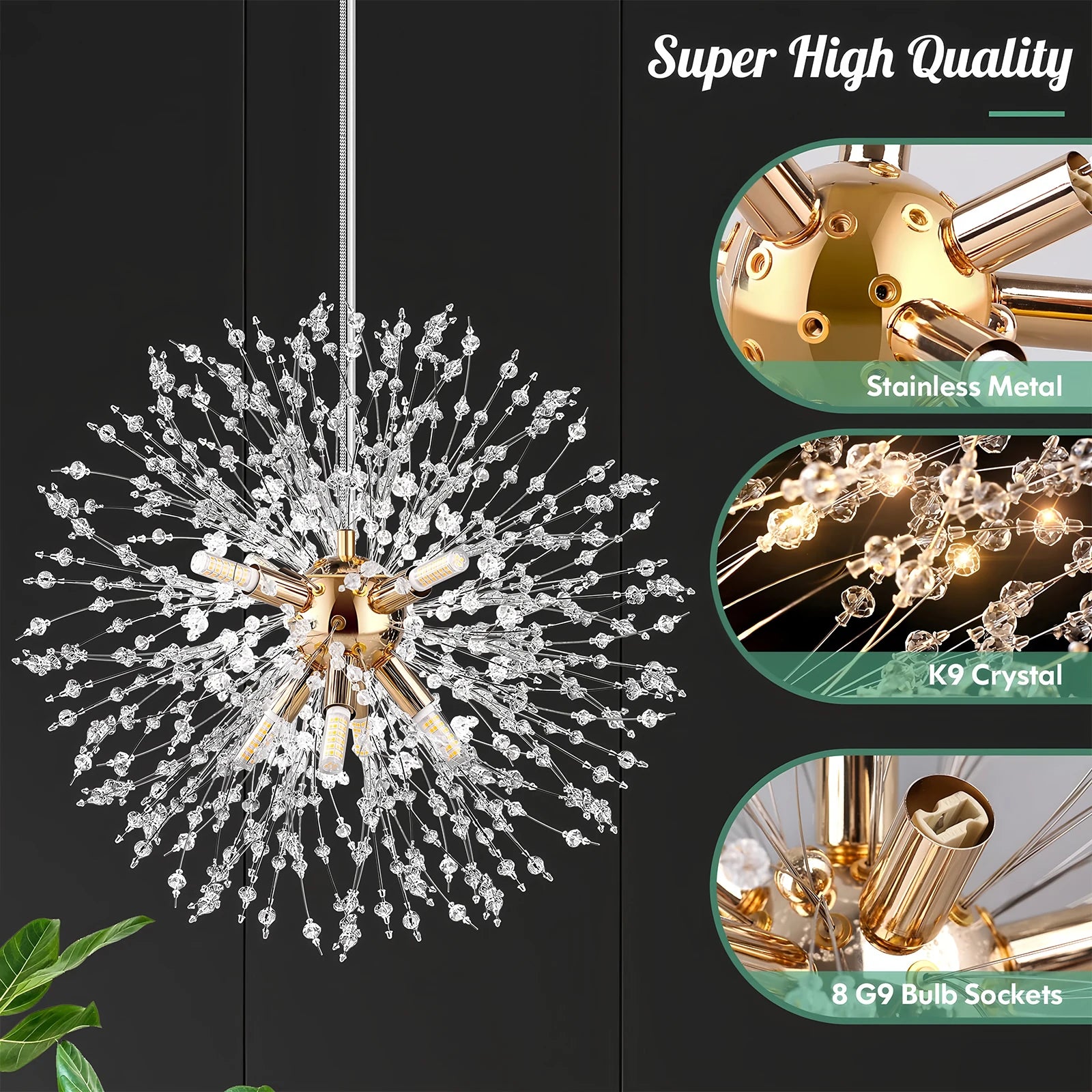 Lustre Plafonnier Dandelion Style Français Moderne — Chambre, Salon & Cuisine