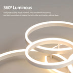 Plafonnier LED Anneau Acrylique Dimmable — Télécommande & Application Chambre Salon