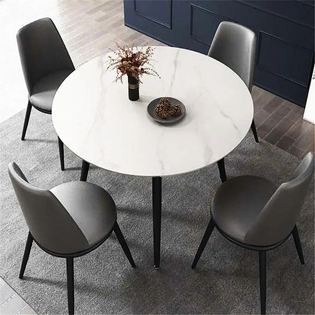 Table ronde plateau marbre 80cm, vue principale