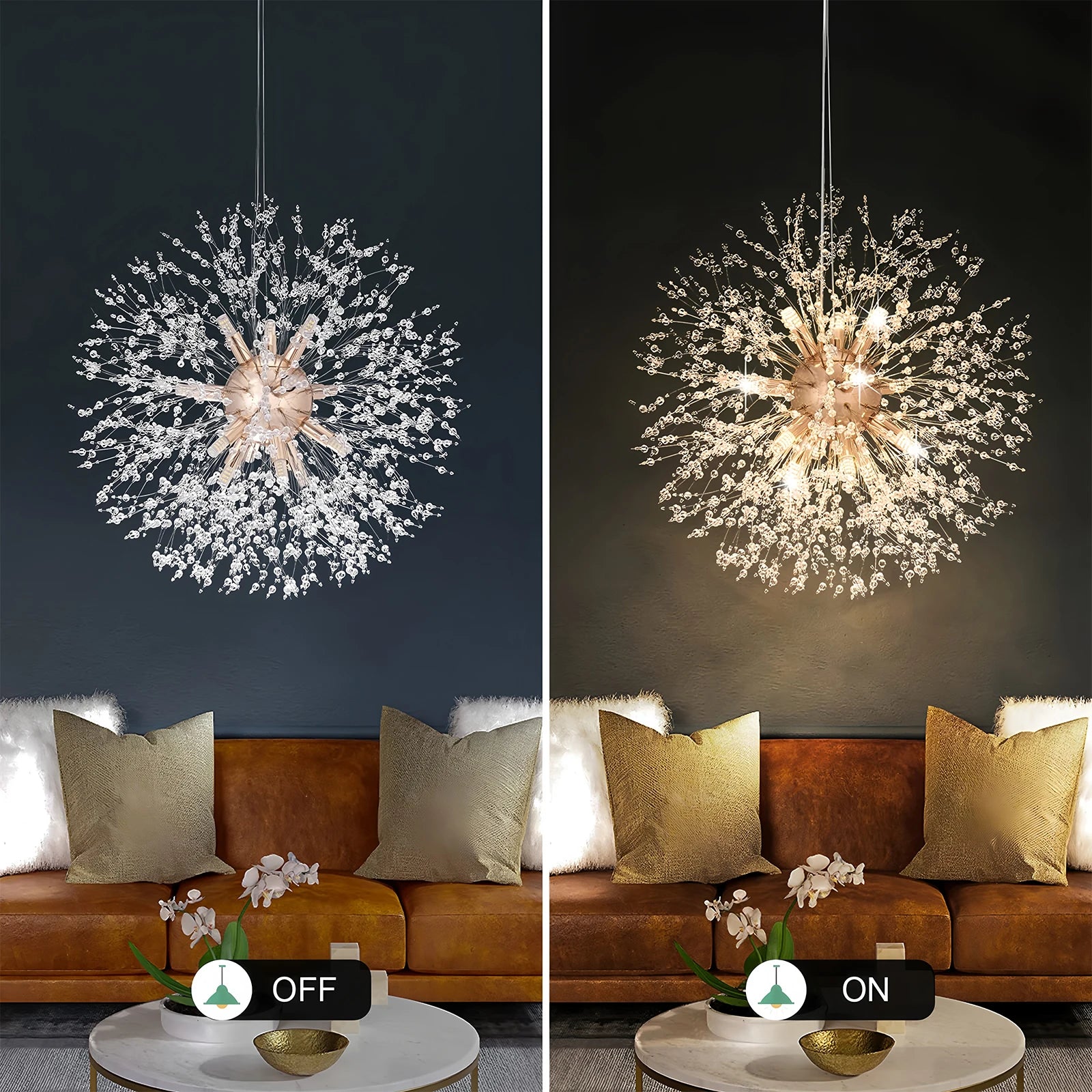 Lustre Plafonnier Dandelion Style Français Moderne — Chambre, Salon & Cuisine