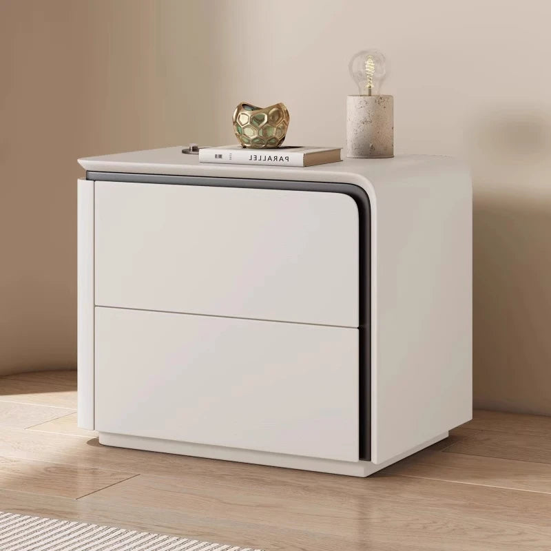 Table de Nuit Nordique Luxe — Tiroir & Rangement Caché Chambre