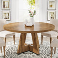 Table Ronde Style Ferme 120cm — Table Conviviale du Quotidien 4 Personnes