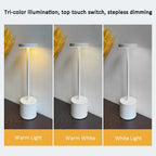 Lampe de Table LED Rechargeable Sans Fil — Style Rétro Métal