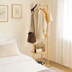 Porte-Manteau Mural Bambou 5 Crochets — Design Naturel
