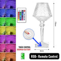 Lampe de Table LED Diamant Tactile USB — Veilleuse Cristal 3D Rechargeable