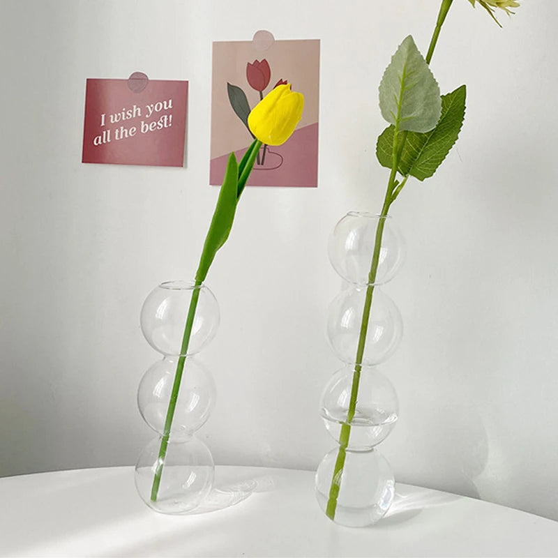 Vase Bulle en Verre Nordique — Déco Florale & Idée Cadeau