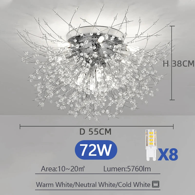 Lustre Plafonnier Dandelion Style Français Moderne — Chambre, Salon & Cuisine