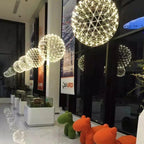Lustre Boule Feu d'Artifice LED Inox — Hall & Salon