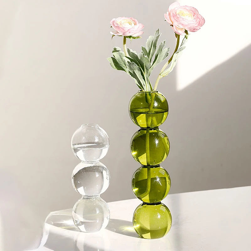 Vase Bulle en Verre Nordique — Déco Florale & Idée Cadeau
