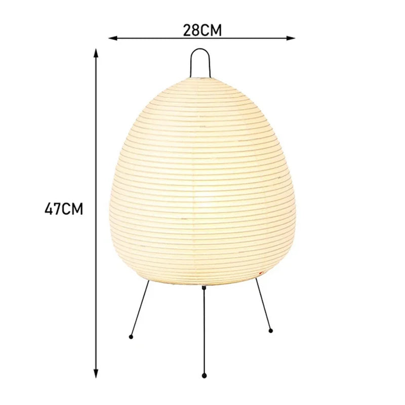 Lampe de Table Wabi-Sabi LED — Abat-jour Papier de Riz Style Japonais