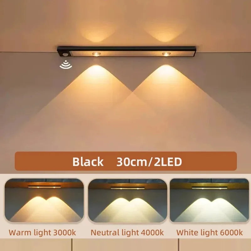 Veilleuse LED Ultra-Mince Détecteur de Mouvement — Rechargeable 3 Couleurs
