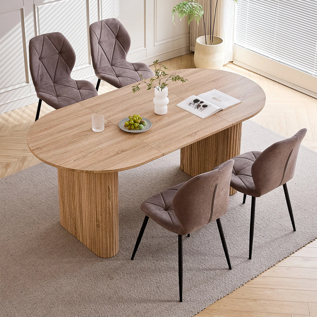 Table À Manger Ovale Bois 180cm — Table Massive Familiale Salon & Salle à Manger