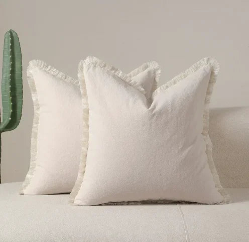 Housses de Coussin Chenille Nordique 45x45cm — Set de 3 pour Salon & Chambre