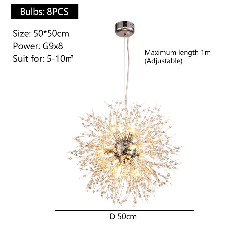 Lustre Plafonnier Dandelion Style Français Moderne — Chambre, Salon & Cuisine