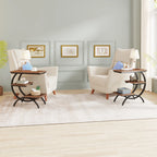 Table d'Appoint en C Industrielle — 3 Niveaux Bois & Métal Canapé
