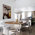 Suspension Cocon Soie Blanche Ronde — Restaurant & Maison