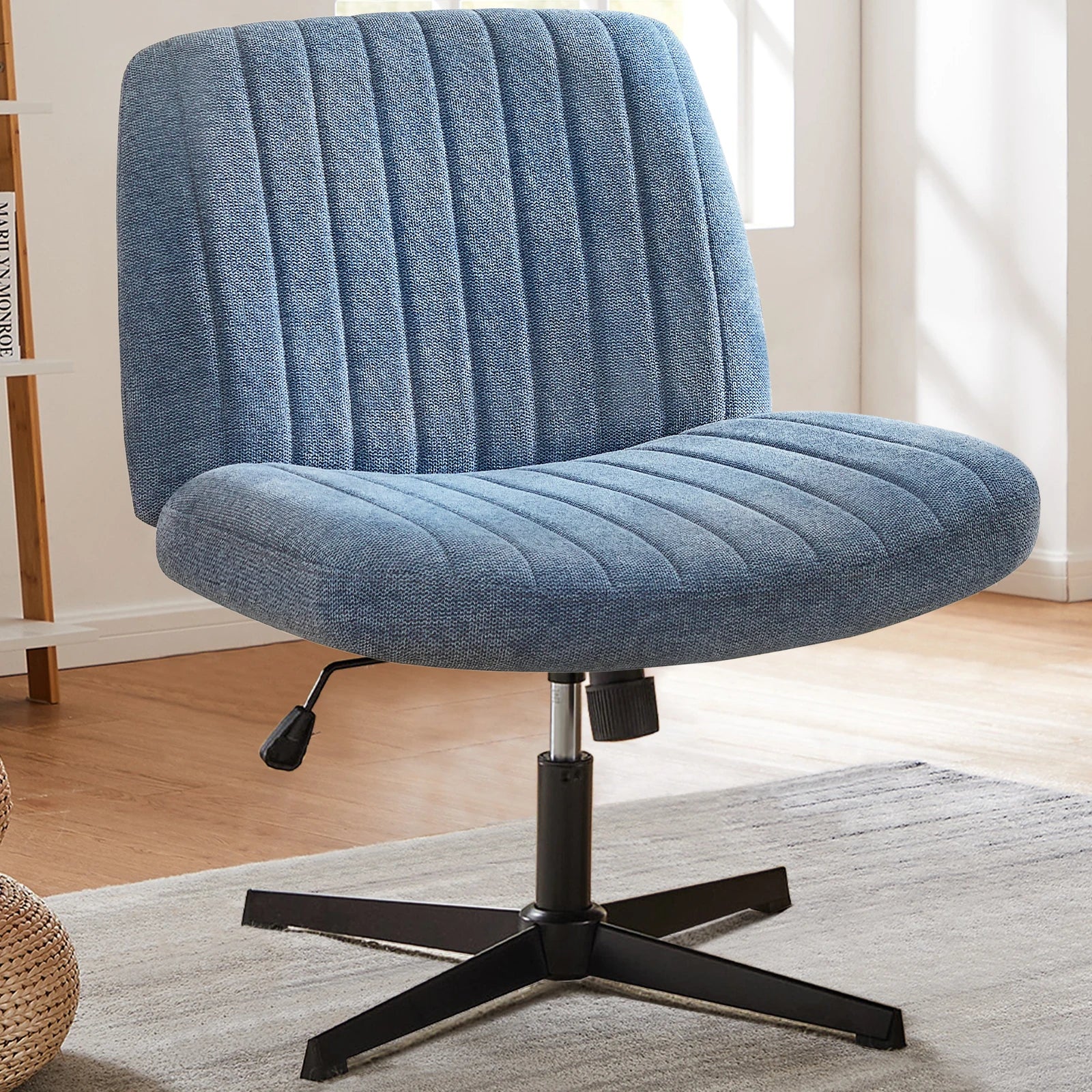 Chaise de Bureau Pivotante Tissu — Confort Gaming, Télétravail & Coiffeuse