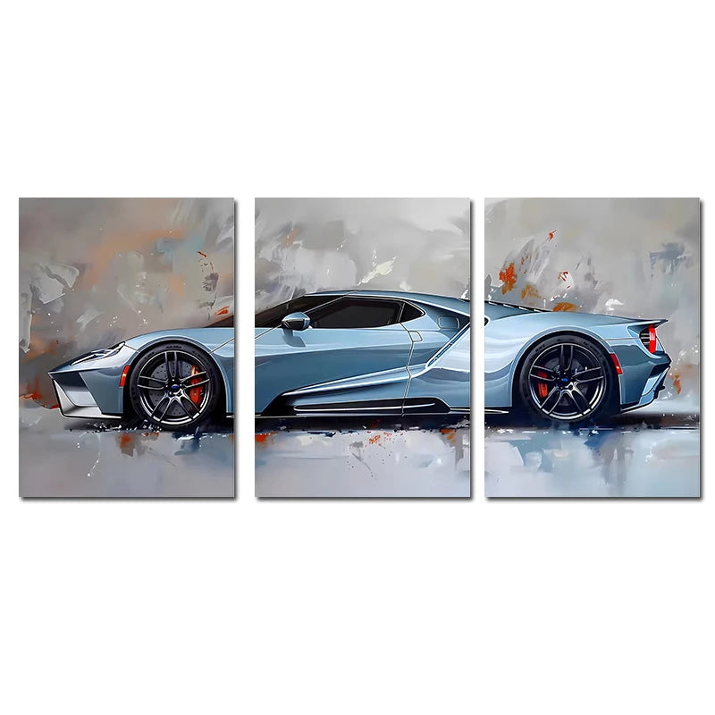 Set de 3 Posters Supercars — Art Mural Voitures Chambre & Salon