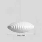 Suspension Cocon Soie Blanche Ronde — Restaurant & Maison