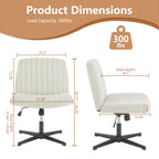 Chaise de Bureau Pivotante Tissu — Confort Gaming, Télétravail & Coiffeuse