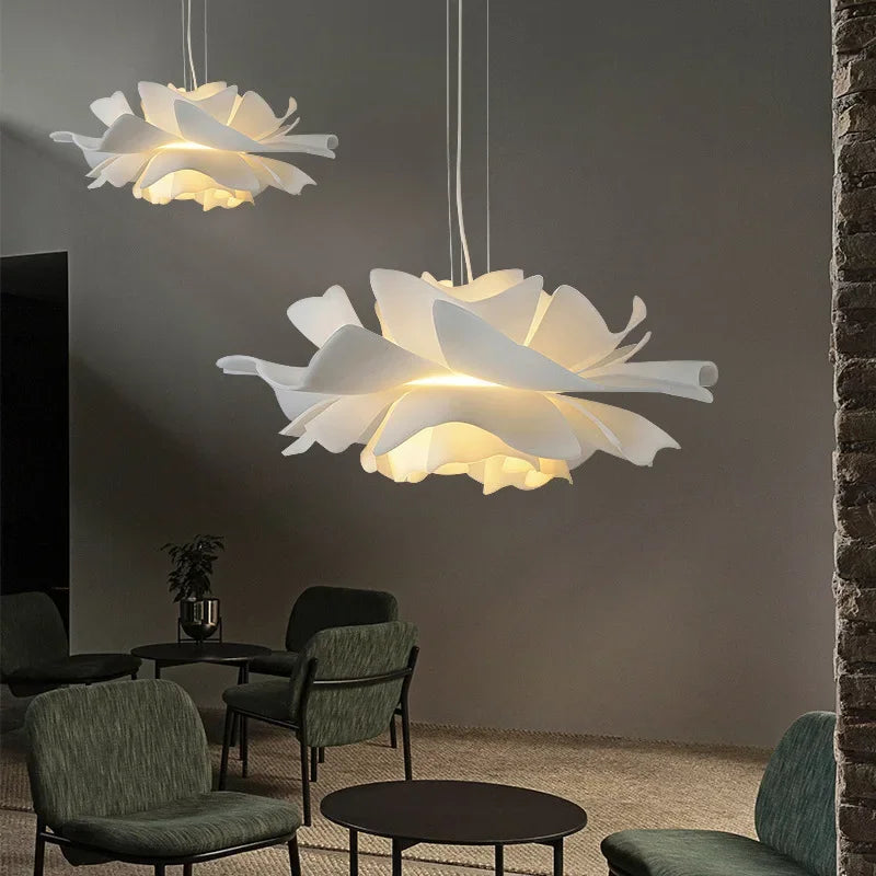 Suspension Fleur Acrylique Scandinave — Luminaire Design Cuisine & Salon