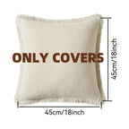 Housses de Coussin Chenille Nordique 45x45cm — Set de 3 pour Salon & Chambre