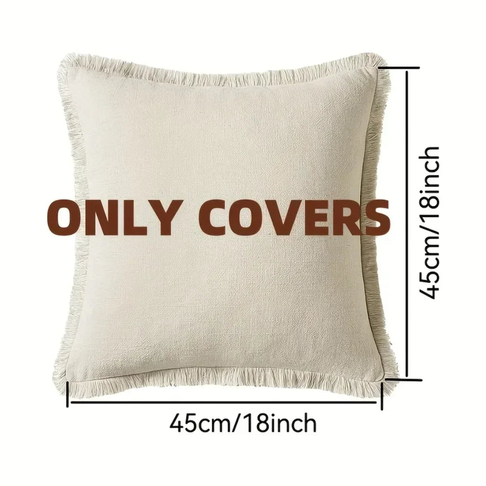 Housses de Coussin Chenille Nordique 45x45cm — Set de 3 pour Salon & Chambre