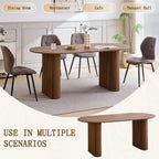 Table À Manger Ovale Bois 180cm — Table Massive Familiale Salon & Salle à Manger