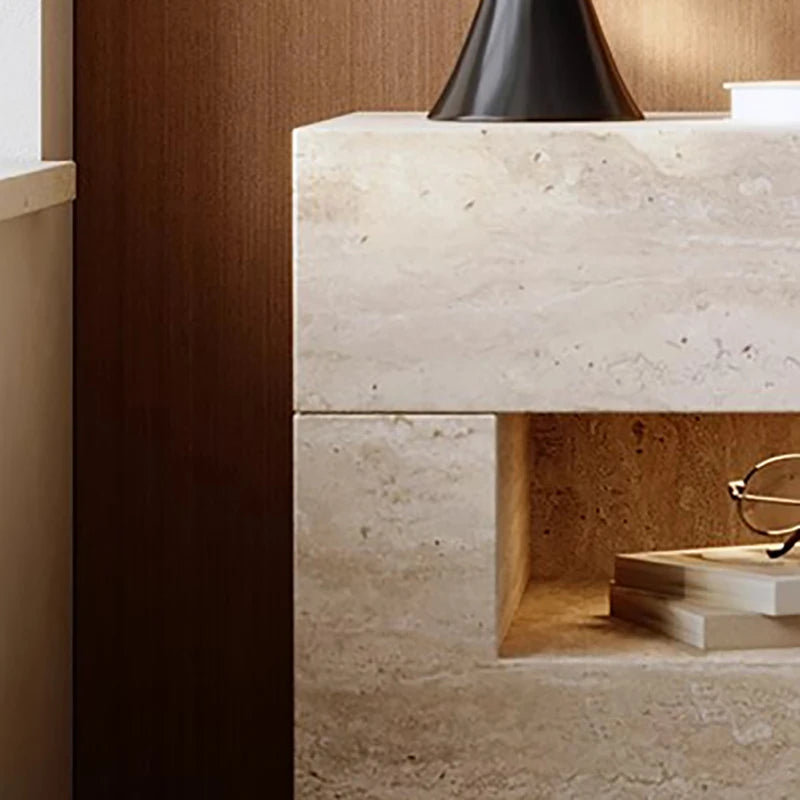 Table de Nuit Wabi Sabi Minimaliste — Rangement Caché Design Chambre