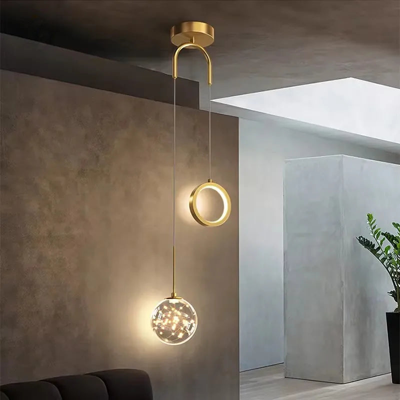 Suspension LED Simplicité Moderne — Chambre & Salle à Manger