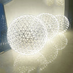 Lustre Boule Feu d'Artifice LED Inox — Hall & Salon