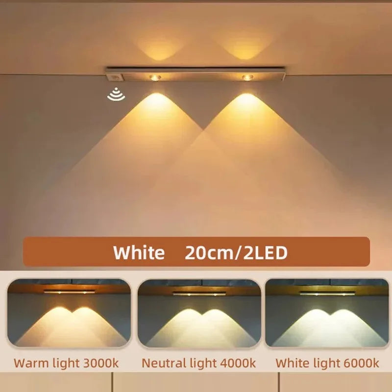 Veilleuse LED Ultra-Mince Détecteur de Mouvement — Rechargeable 3 Couleurs