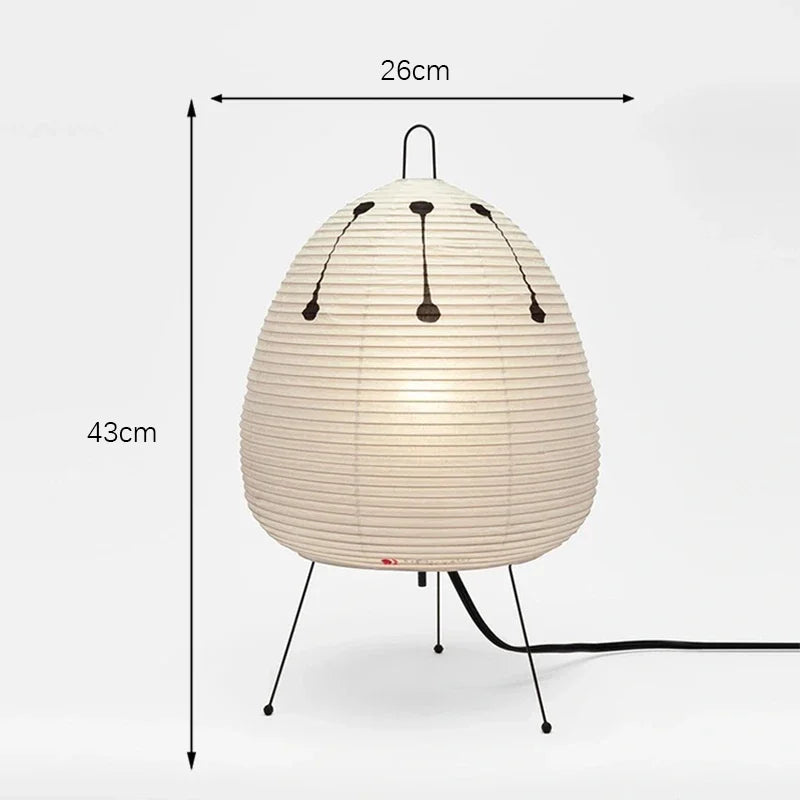 Lampe de Table Wabi-Sabi LED — Abat-jour Papier de Riz Style Japonais