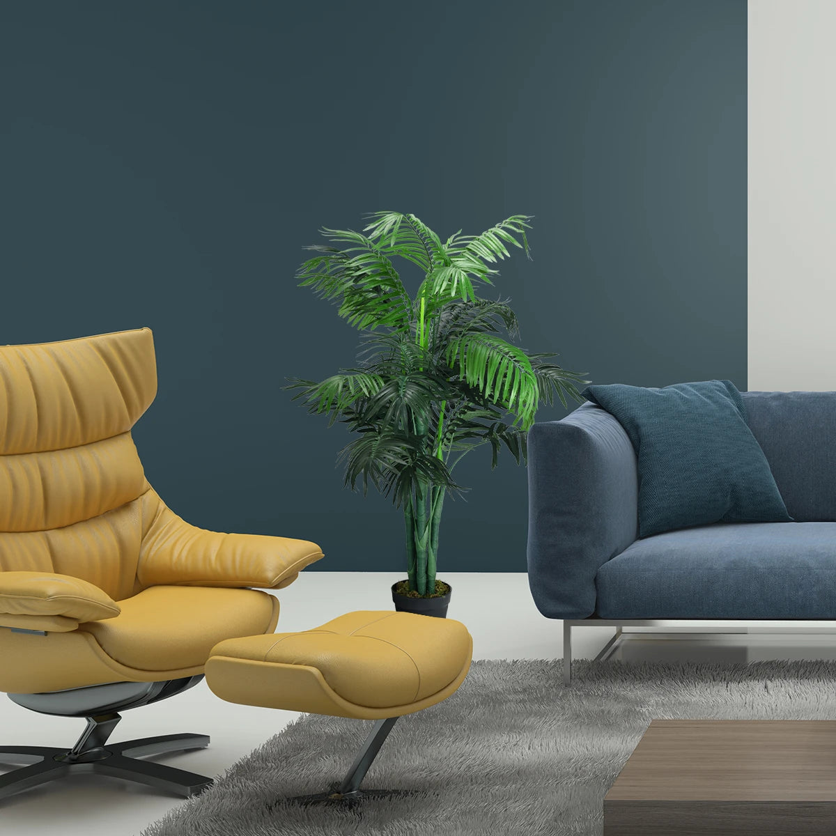 Palmier Artificiel 107cm — Plante Déco Sans Entretien Intérieur